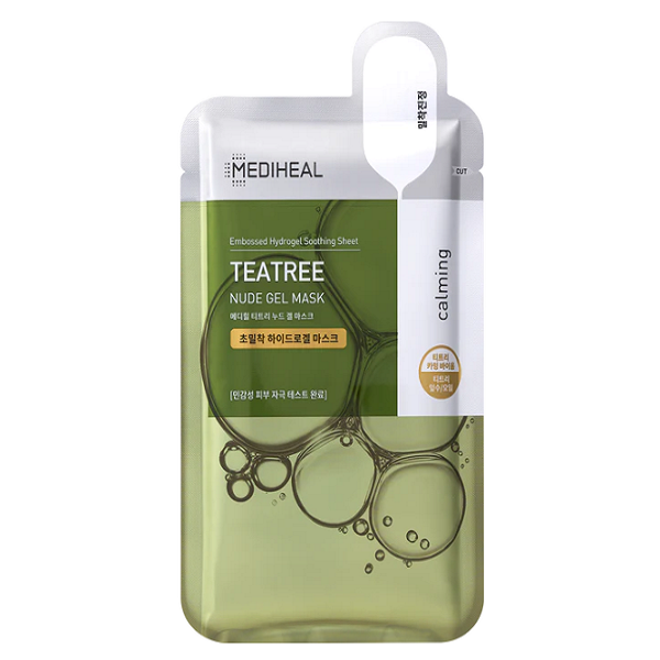 Mediheal Tea Tree Nude Gel Mask - Soothing & Hydrating Facial Sheet for Acne-Prone Skin | Korean Skincare for Oily & Sensitive Skin | Perfect for Spa Night & Self-Care Routine