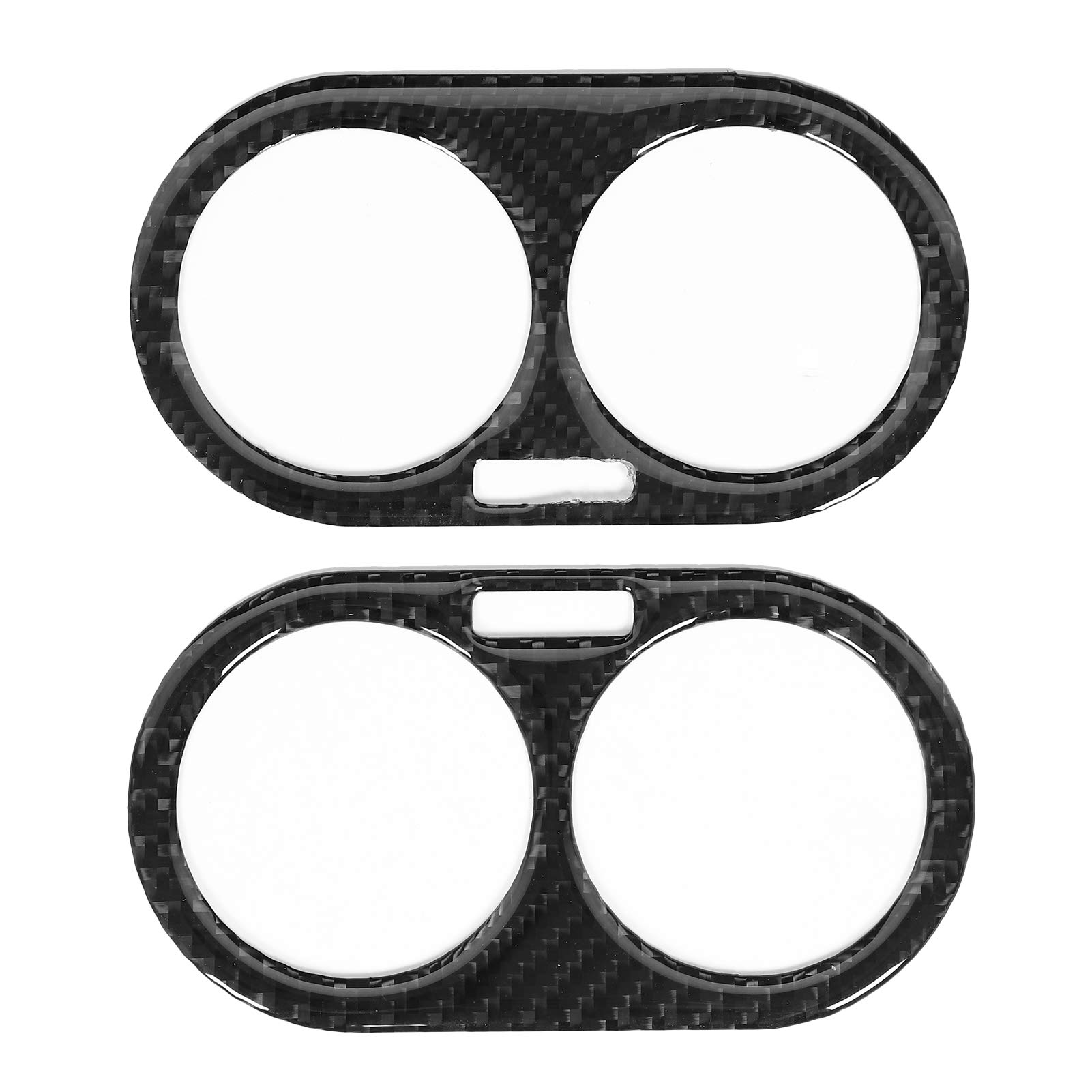 Carbon Fiber Air Vent Outlet Trim Cover - 2pcs Set for Car Interior Front Side Vent Modification | Automotive Styling Upgrade for Sedans, SUVs & Sports Cars