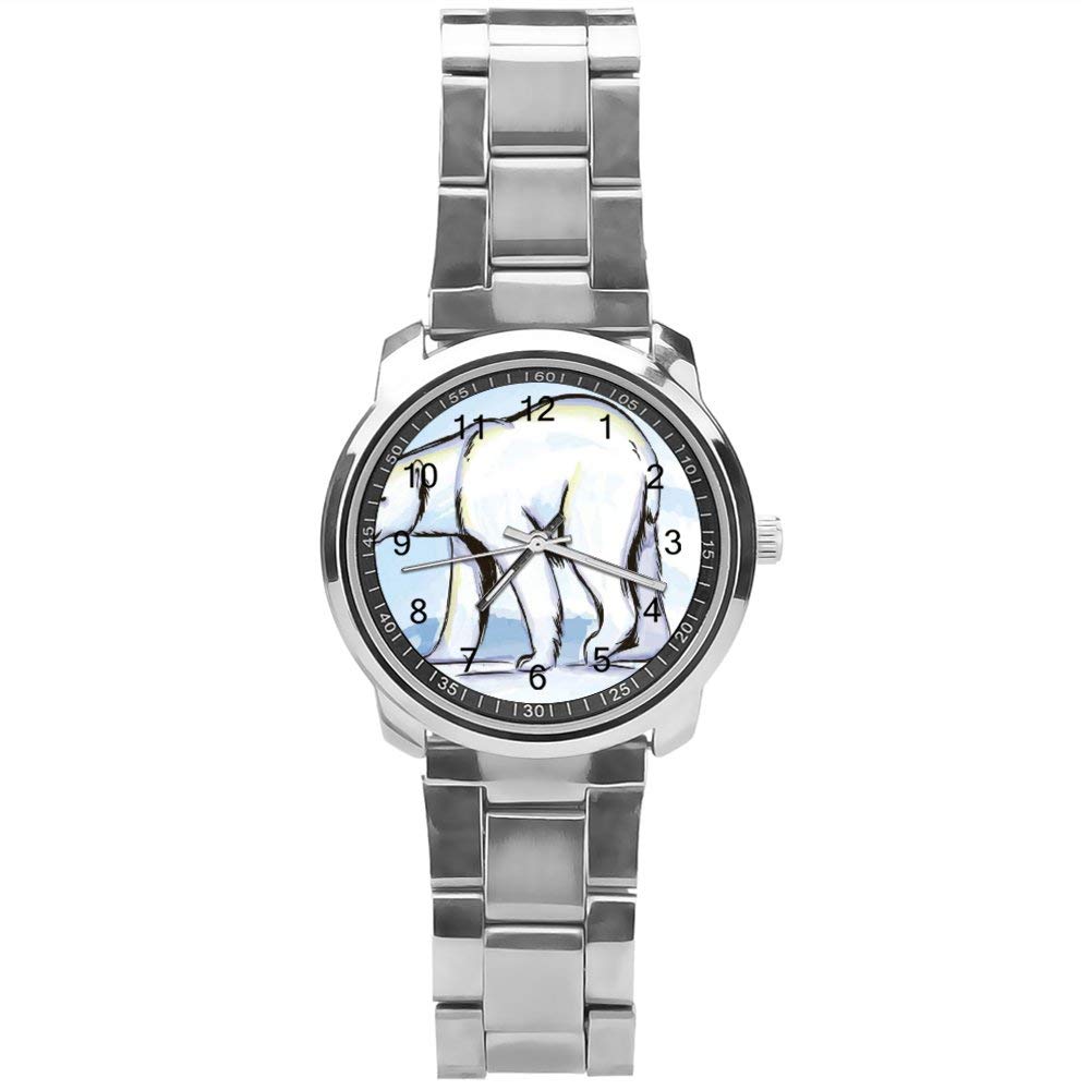 Yolocal North Pole Analog Wrist Watch for Boys - Stainless Steel Strap, Durable & Waterproof - Perfect for School, Sports & Outdoor Adventures