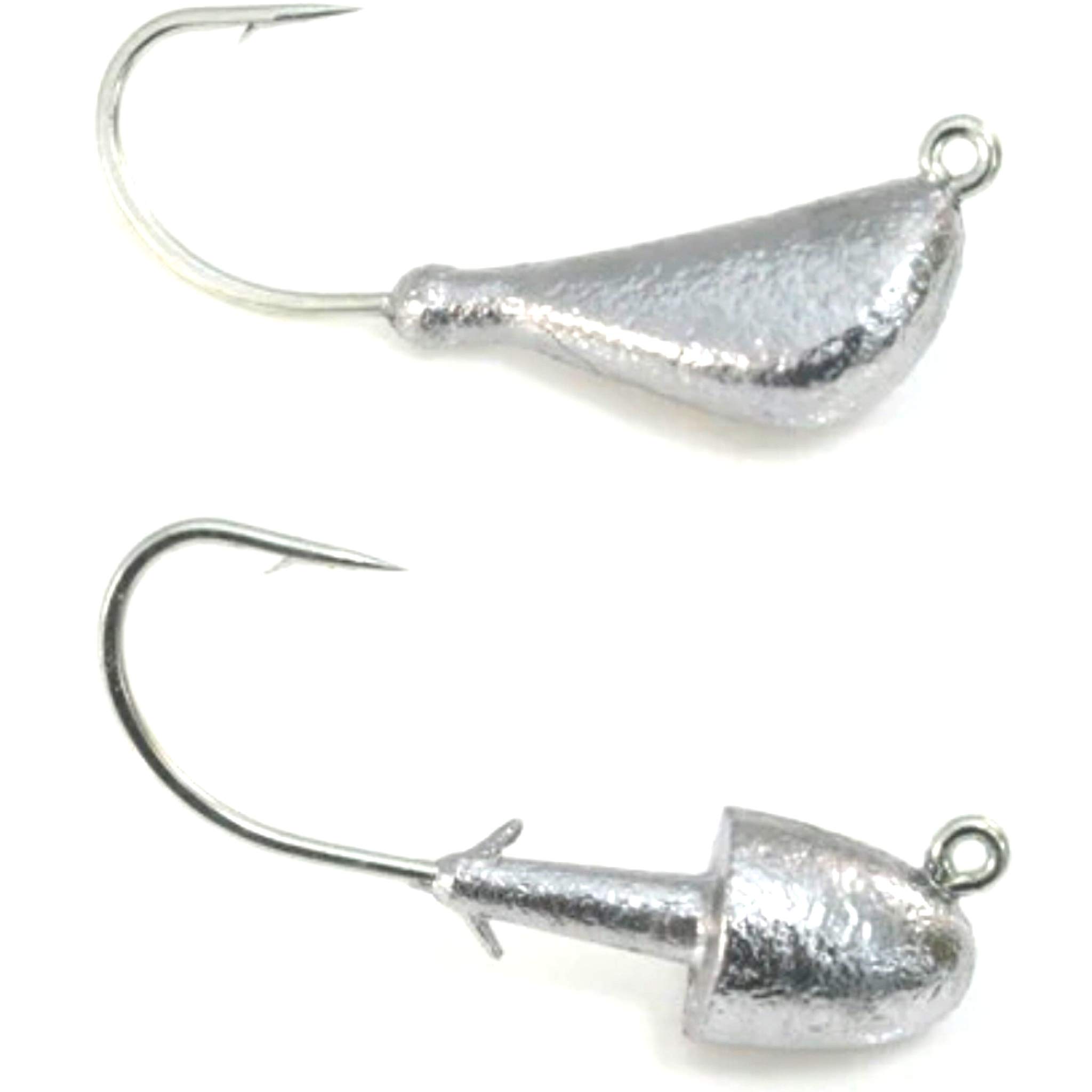 Saltwater Fishing Jigs - Banana Head & Bullet Head Unpainted Lures with Eagle Claw Hooks for Saltwater and Freshwater | Perfect for Bass, Trout, and Saltwater Game Fish