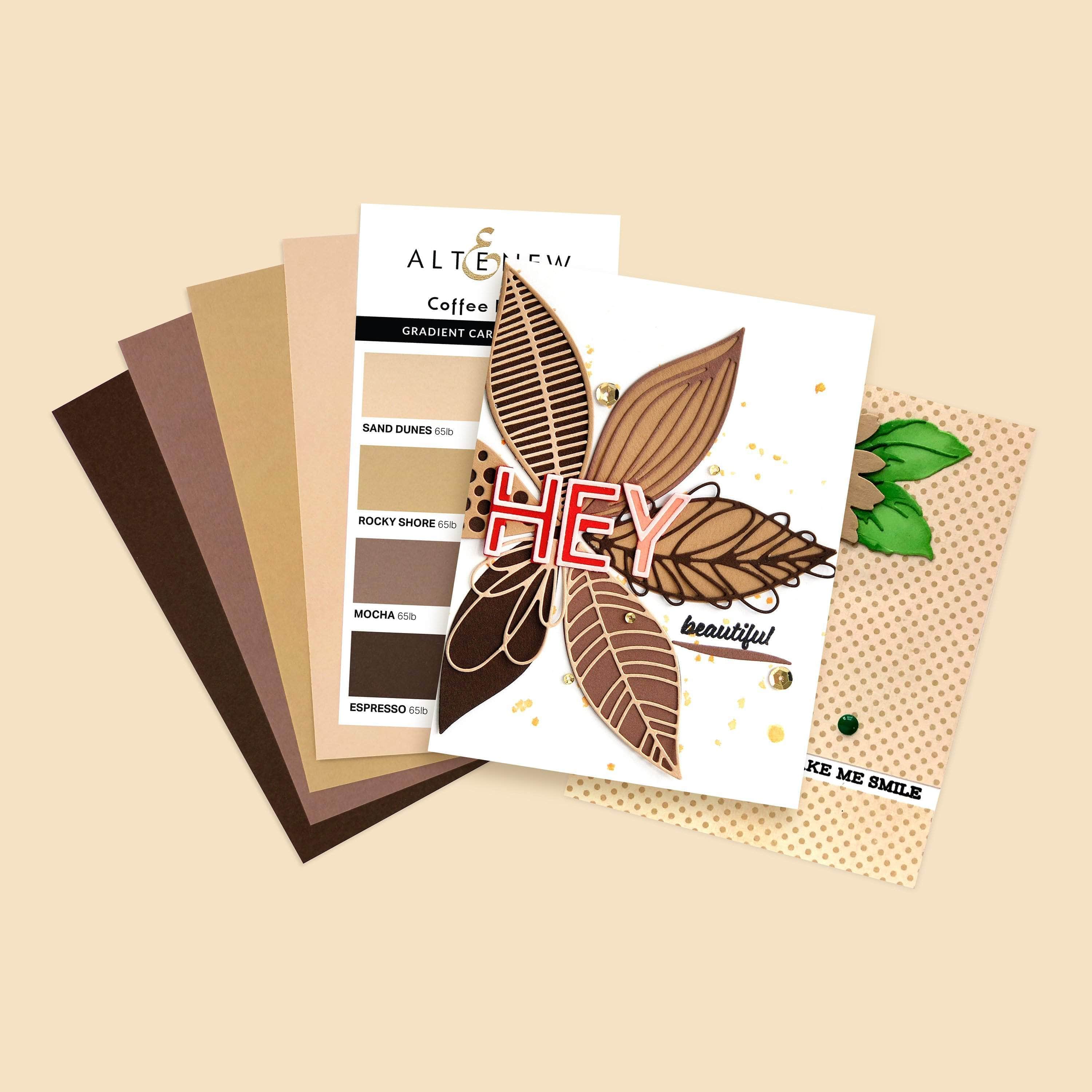 Premium Gradient Cardstock Paper Set - 50 Sheets for Scrapbooking, Card Making & DIY Crafts - Perfect for Coffee Break Projects, Invitations & Home Decor