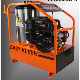 Easy-Kleen EZO3504G-K Commercial Hot Water Gas-Oil Fired Pressure Washer - 4 GPM, 3500 PSI, 14 HP Kohler Engine with Gearbox Drive & Electric Start (Orange) - Ideal for Industrial Cleaning, Auto Detailing, and Heavy-Duty Surface Preparation
