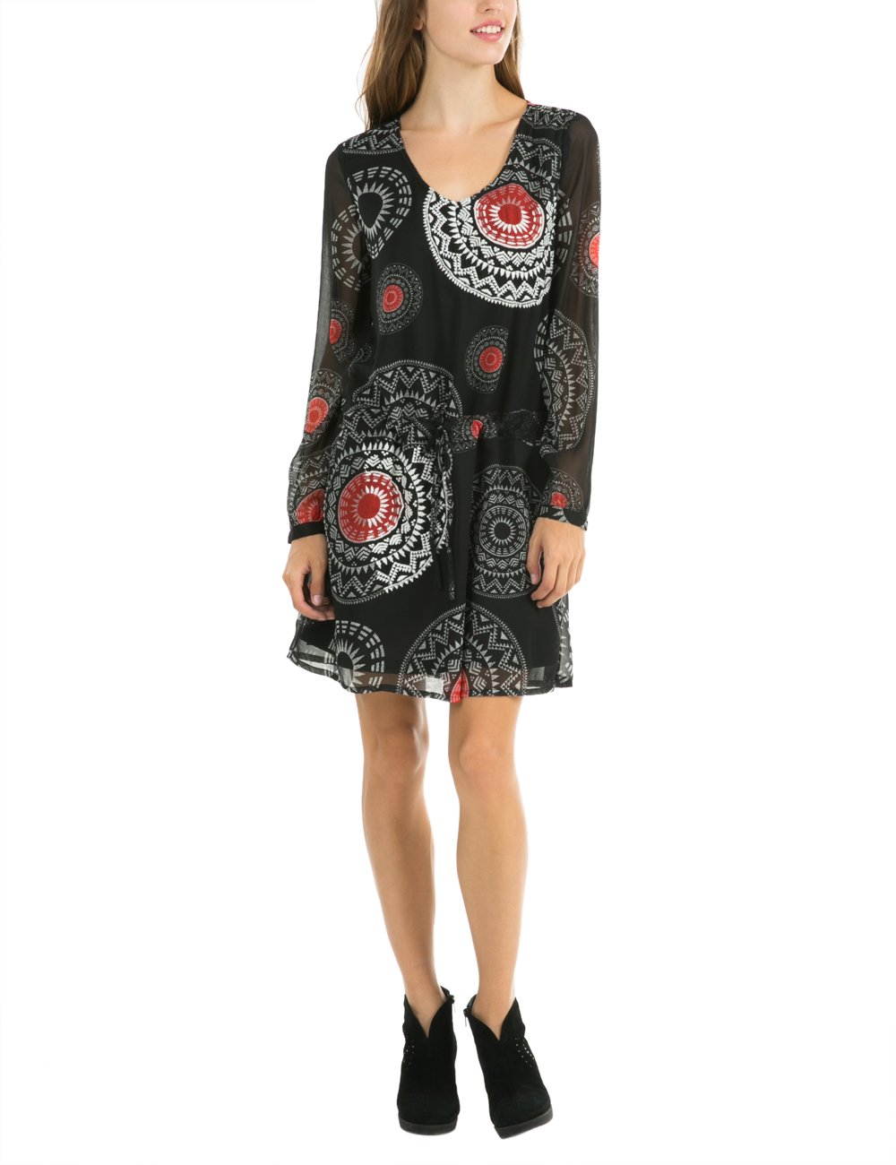 Desigual Women's Floral Print Summer Dress - Lightweight & Comfortable Casual Sundress for Beach, Vacation, and Everyday Wear