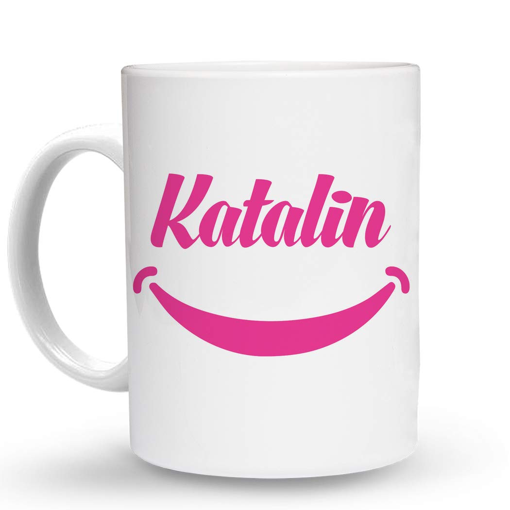Makoroni Katalin Women's 11oz Ceramic Coffee Mug - Unique Handmade Tea Cup for Home, Office & Gifts - Perfect for Morning Coffee, Afternoon Tea or Thoughtful Present