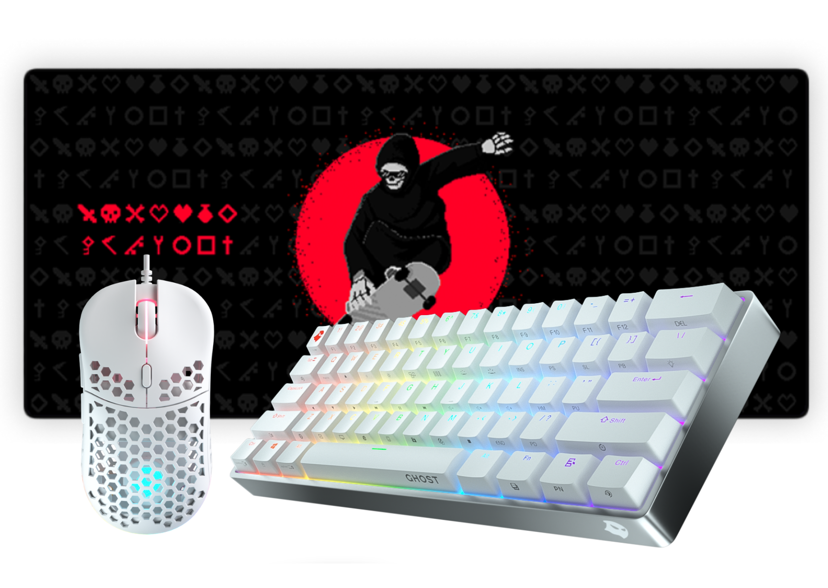 Ride or Die x Ghost A1 Aluminum Combo - Premium Skateboard Deck & Truck Set for Street & Park Riding | Durable Lightweight Aluminum Construction | Perfect for Skaters & Longboard Enthusiasts