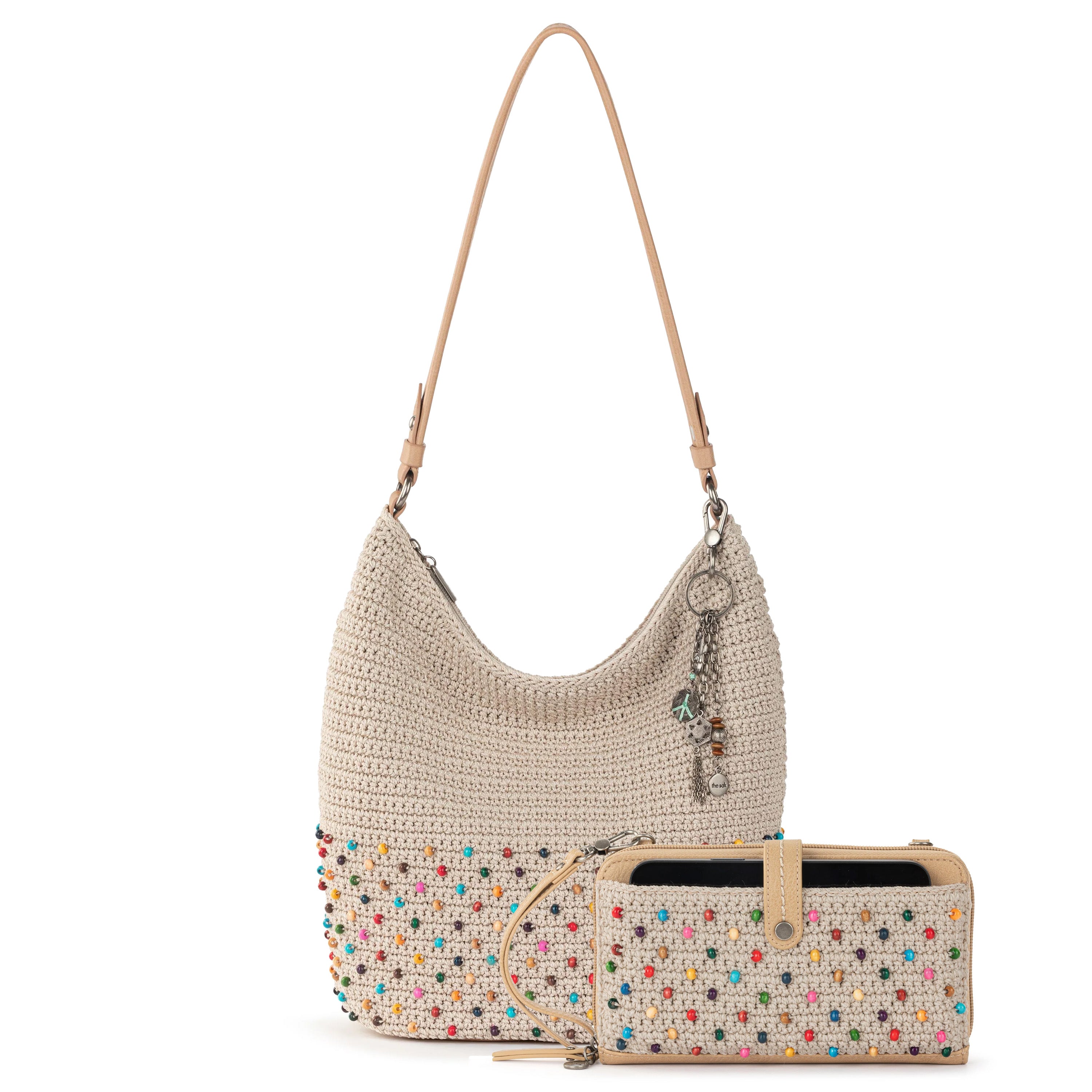 Sequoia Crochet Hobo Bag & Iris Large Smartphone Crossbody Purse Gift Set - Perfect for Women's Fashion, Travel & Everyday Use