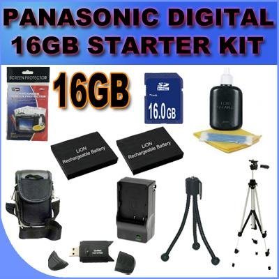 Panasonic DMC-ZR1/ZR3/ZS1/ZS3/ZS5/ZS7 Camera Accessory Bundle - 16GB Memory Card, 2X DMW-BCG10 Batteries, Charger, Case & Tripod - Perfect for Travel Photography & Vlogging