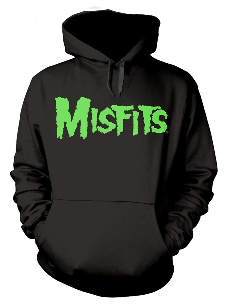 Misfits Glow Jurek Skull Hoodie - Black Pullover for Concerts & Streetwear