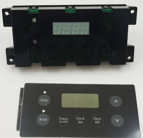 Depadmen Range Control Board and Overlay Kit - Black Clock/Timer Replacement for OC0729 & 316455400 | Compatible with Stove & Oven Repair | Perfect for Home Kitchen Appliance Maintenance