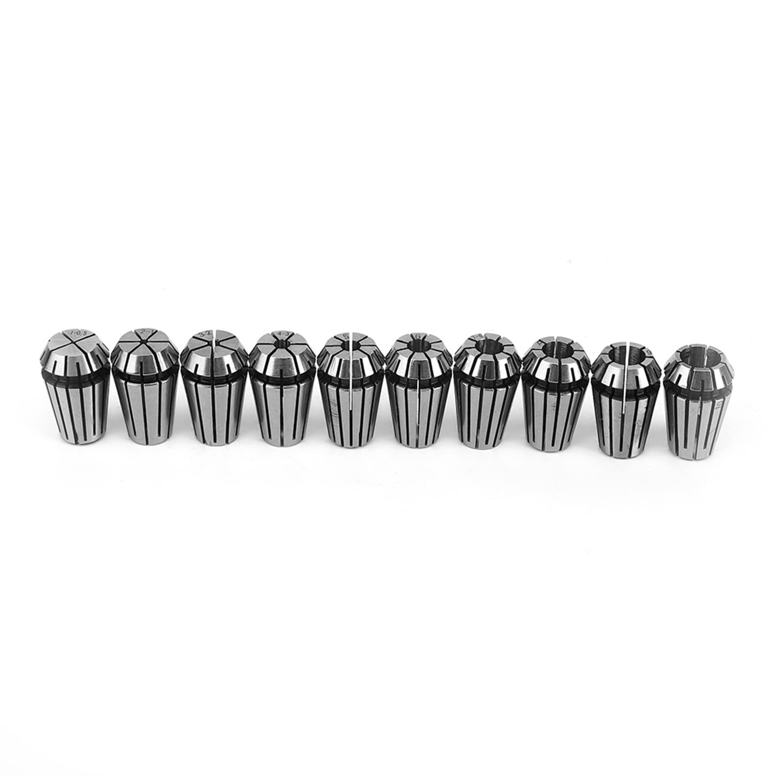 10Pcs Spring Chuck Collet Set for CNC Engraving Machine & Milling Lathe Tool - Precision Workholding for Metalworking and Woodworking Projects