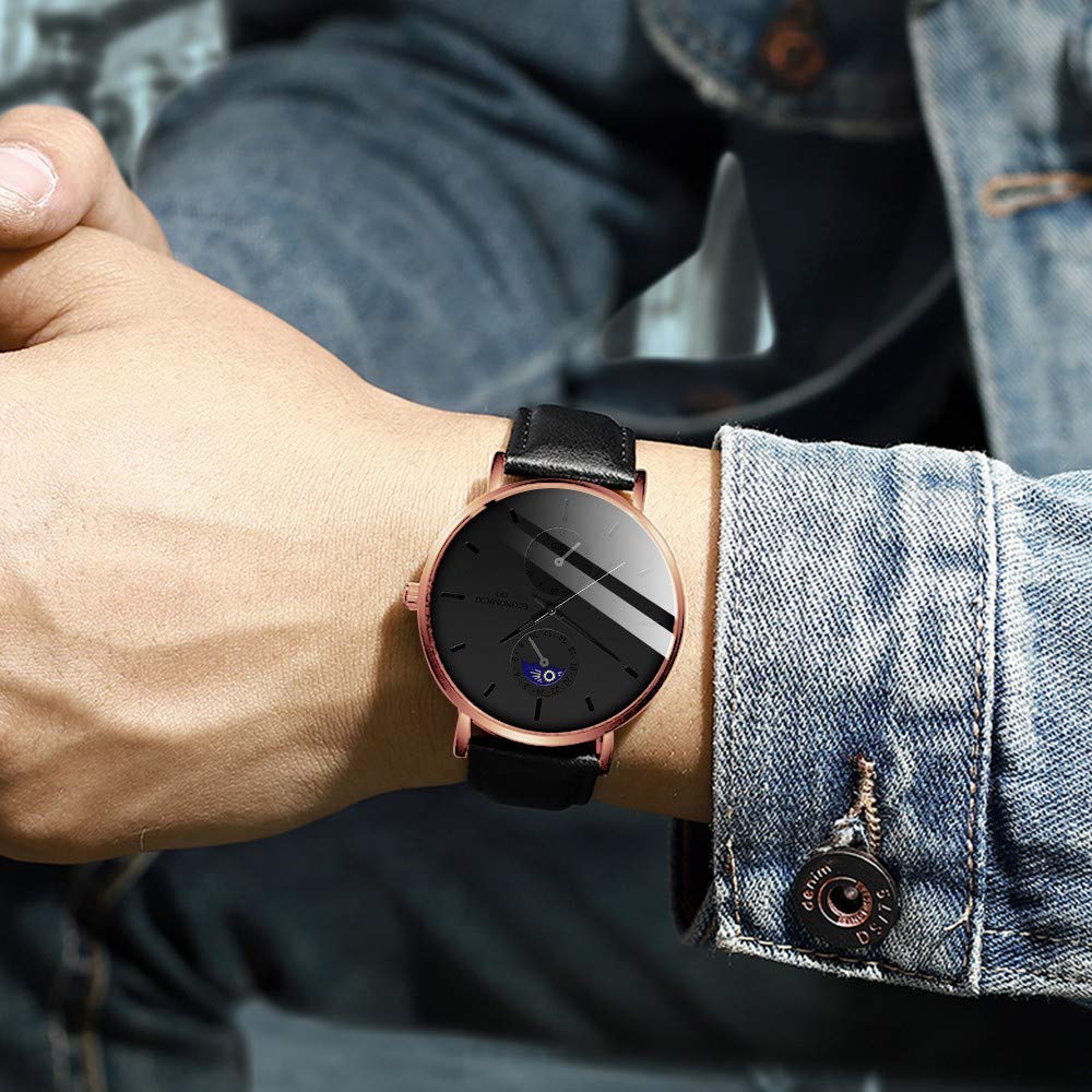 Luxury Leather Sport Watch for Women & Men - Stylish Unisex Wristwatch for Dating, Fitness & Everyday Wear - Fashionable Gift for Him & Her