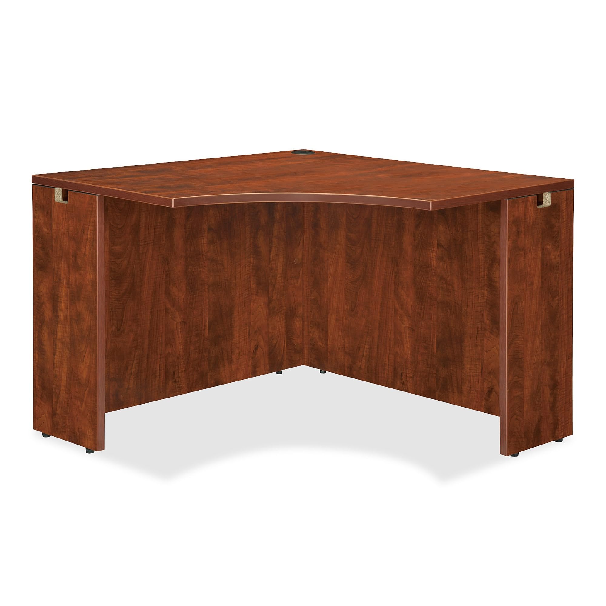 Lorell LLR69919 69000 Series Cherry Corner Desk - Compact Home Office Desk for Small Spaces, Perfect for Study, Work & Gaming Setup