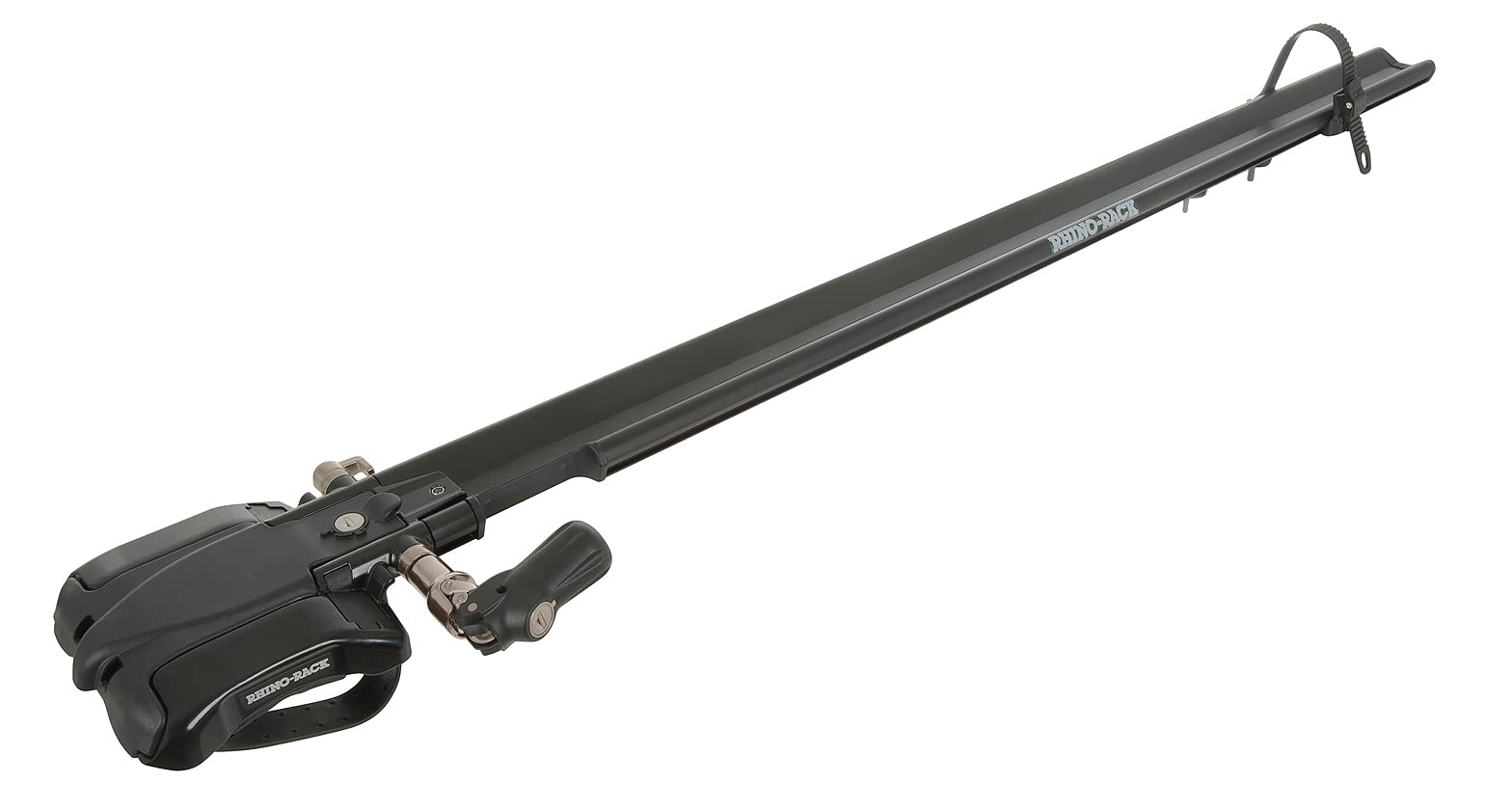 Rhino Rack Mountain Trail Universal Fork Bike Rack for Roof Rack - Lockable Aluminum Bike Carrier with Quick Release Front Fork & Rear Strap | Holds Up to 35 lbs | Perfect for SUV, Truck & Adventure Vehicles (RBC035) Black