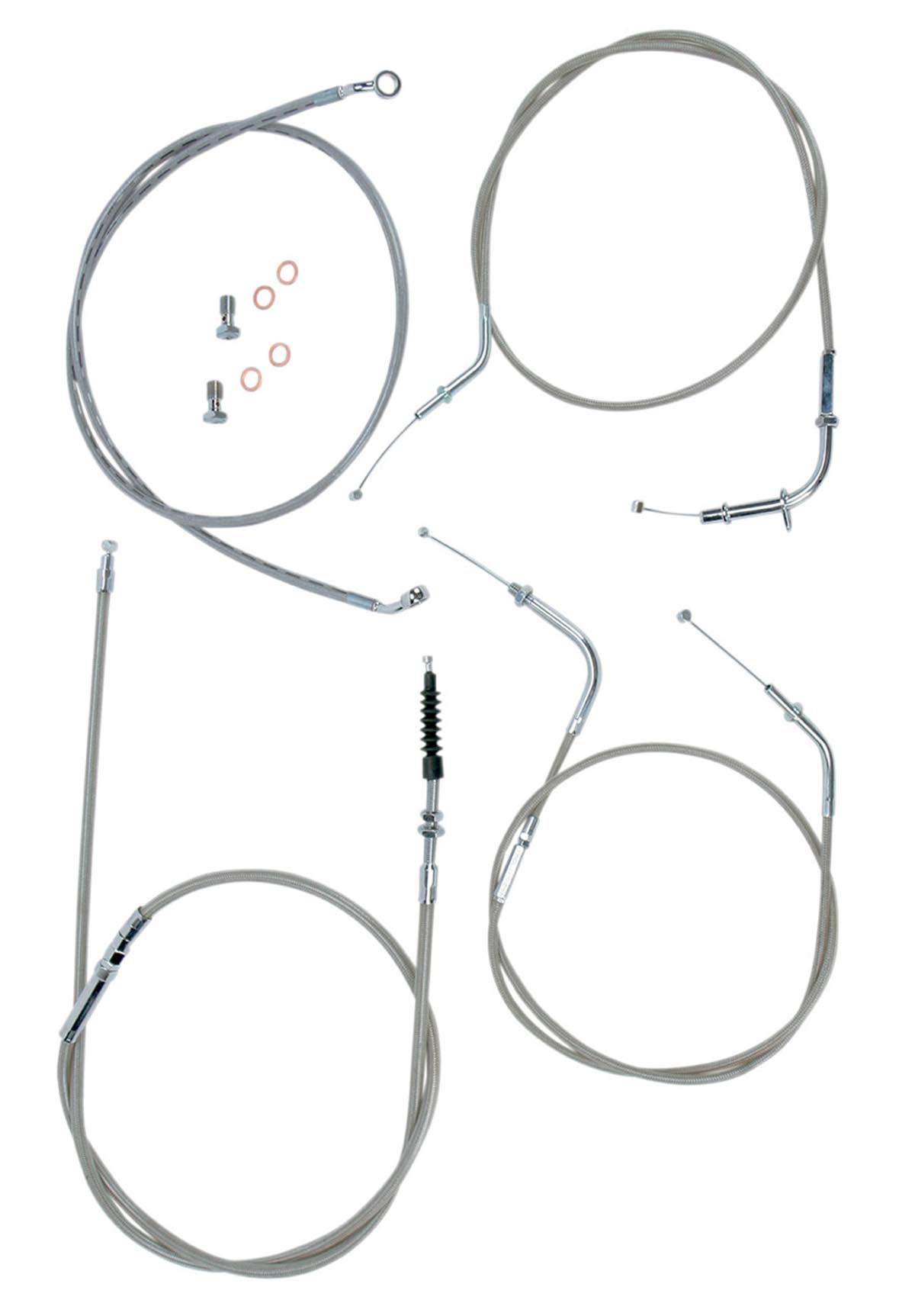 Baron Custom Motorcycle Accessories - Stainless Steel Brake Line Kit +16