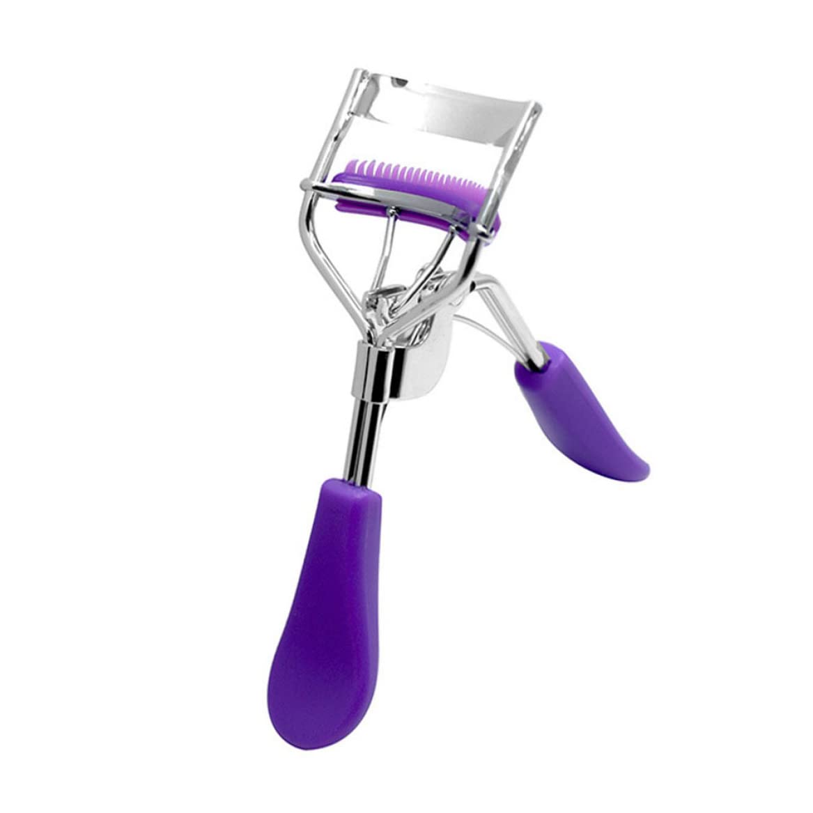 Professional Eyelash Curler for Women - Portable Lash Curling Tool with Comfortable Handle, Perfect for Makeup & Beauty Routine (Purple) - Great for Home, Travel & Salon Use