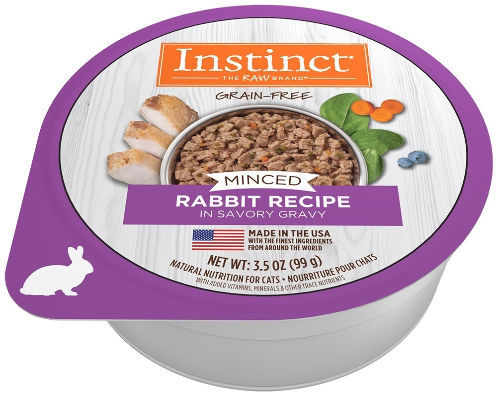 Instinct Grain-Free Natural Cat Food Cups with Real Rabbit - High Protein Wet Cat Food for Adult Cats - Perfect for Picky Eaters & Sensitive Stomachs