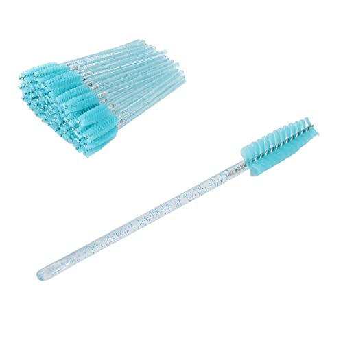 50pcs Disposable Mascara Brush Wands - Clean Makeup Tools for Eyelash Extension, DIY Lash Lifting - Portable Blue Mascara Wands for Home & Professional Use - Perfect for Salon, Makeup Artists & Personal Beauty Routine