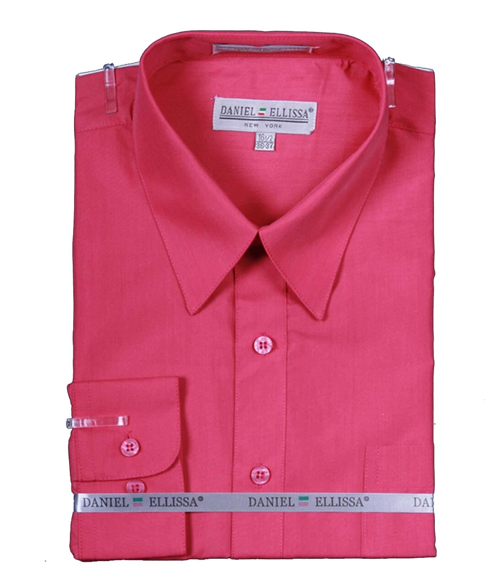 Premium Men's Dress Shirt with Convertible Cuff - Classic Fuchsia Pink Formal Shirt for Business, Office & Special Occasions