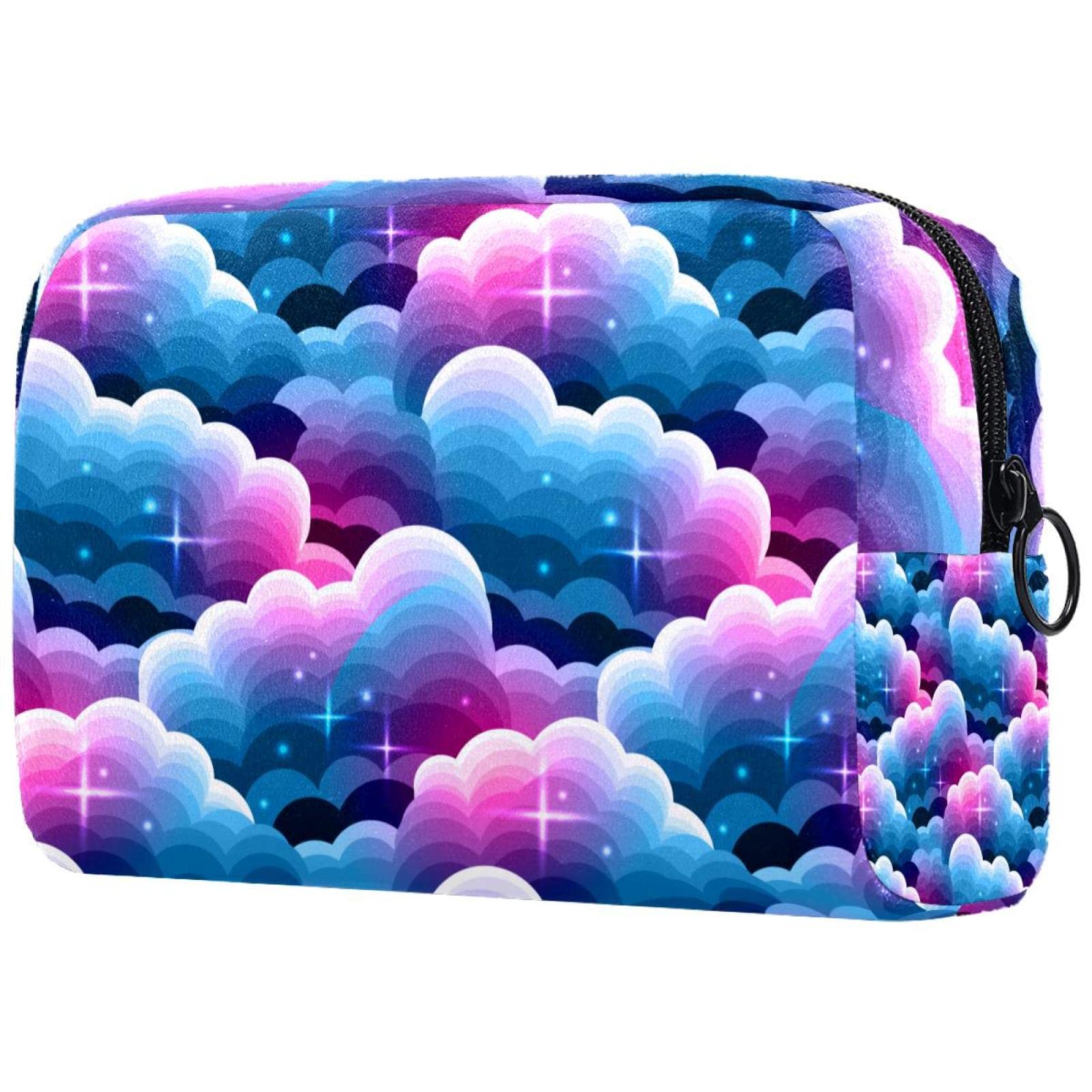 Large Cosmetic Bag for Women - Purple Clouds Travel Makeup Pouch | Perfect for Toiletries & Organizing