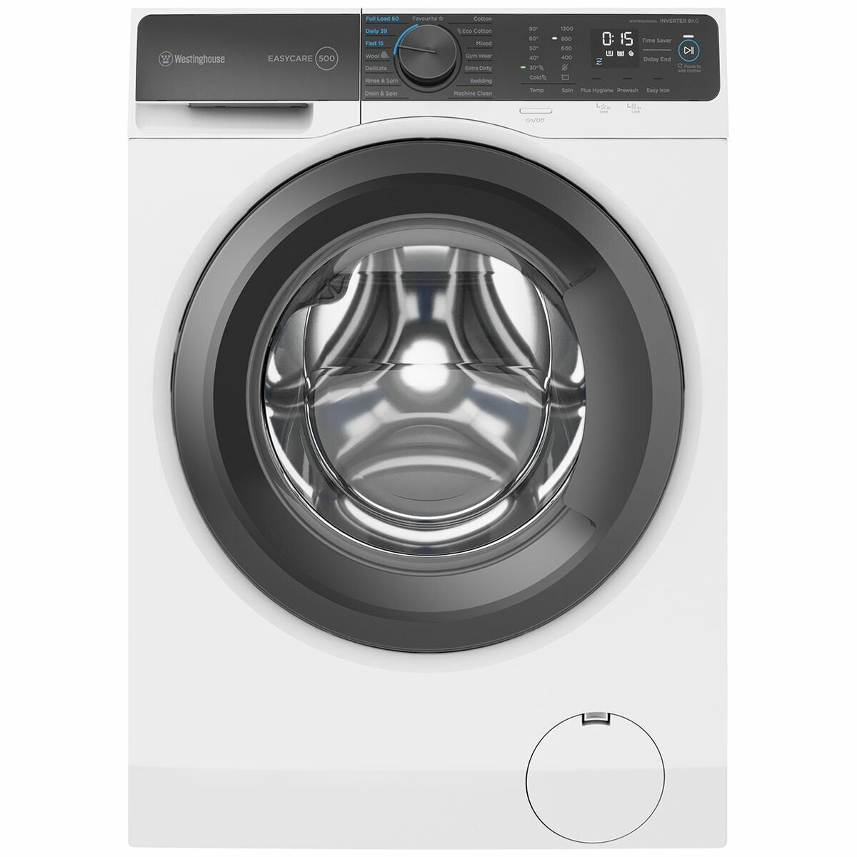 Westinghouse 9kg Front Load Washing Machine WWF9024M5WA - Energy Efficient, Quiet Operation for Apartments & Small Homes | Perfect for Laundry Rooms & Compact Spaces
