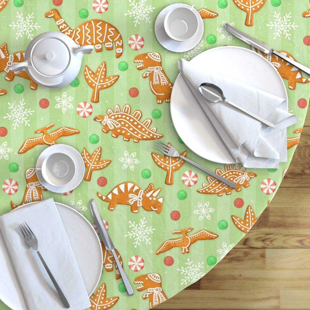 Custom Gingerbread Dinos Christmas Tablecloth - 70