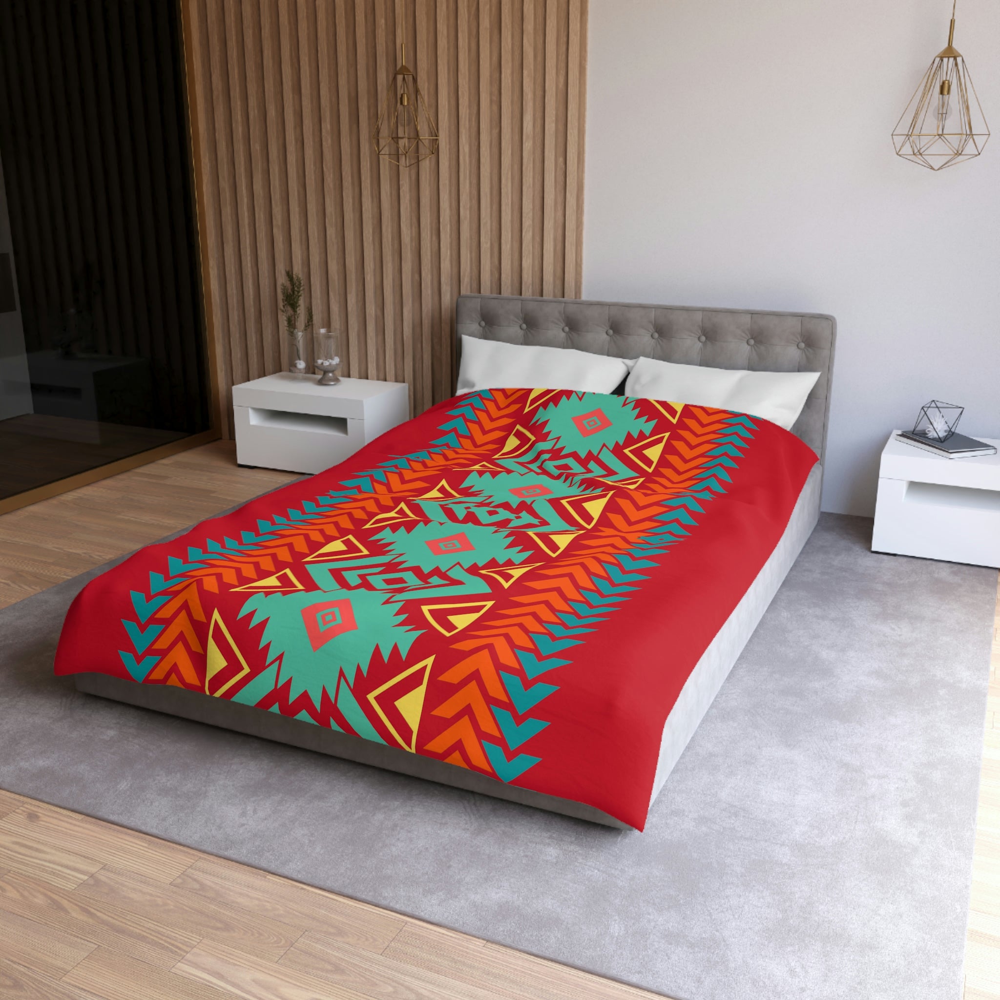Southwestern Duvet Cover Set - Soft Microfiber Queen/Twin Size Bedding - Perfect for Boho & Western Style Bedrooms