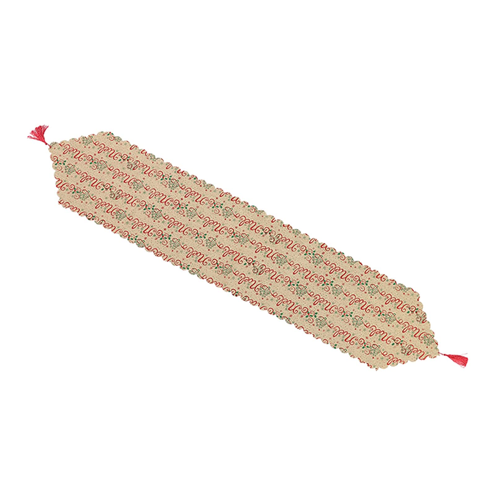 Festive Christmas & New Year Printed Linen Tablecloth Set - Holiday Table Runner, Placemats & Decorative Signs for Dining Room, Kitchen & Bar Decor - Perfect for Home Parties, Restaurants & Business Events