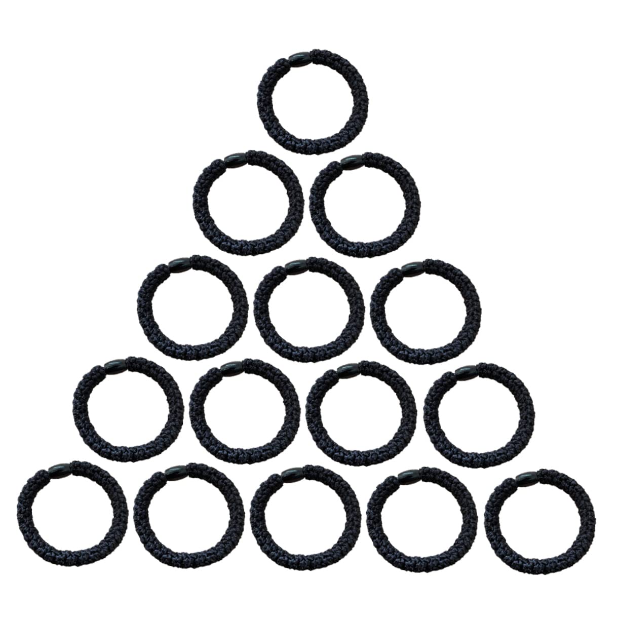 Minkissy 20pcs Thick Ponytail Hair Ropes - Stretchy Hair Ties & Elastic Ponytail Holders for Women - Black Hair Bands & Rubber Hair Ties - Perfect for Workouts, Yoga, and Everyday Hairstyles