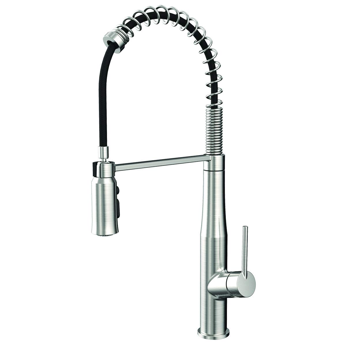 Speakman SB-1043-SS Neo Spring Stainless Steel Pull Down Sprayer Kitchen Faucet - Perfect for Modern Home Kitchens, Dishwashing & Food Prep