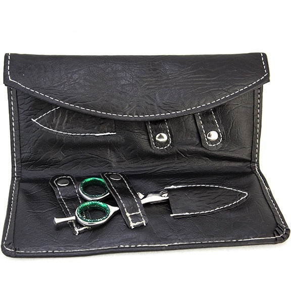 Premium Black Scissor Case - Durable Protective Holder for Hairdressing, Sewing & Craft Scissors - Perfect for Salon, Tailoring & DIY Projects