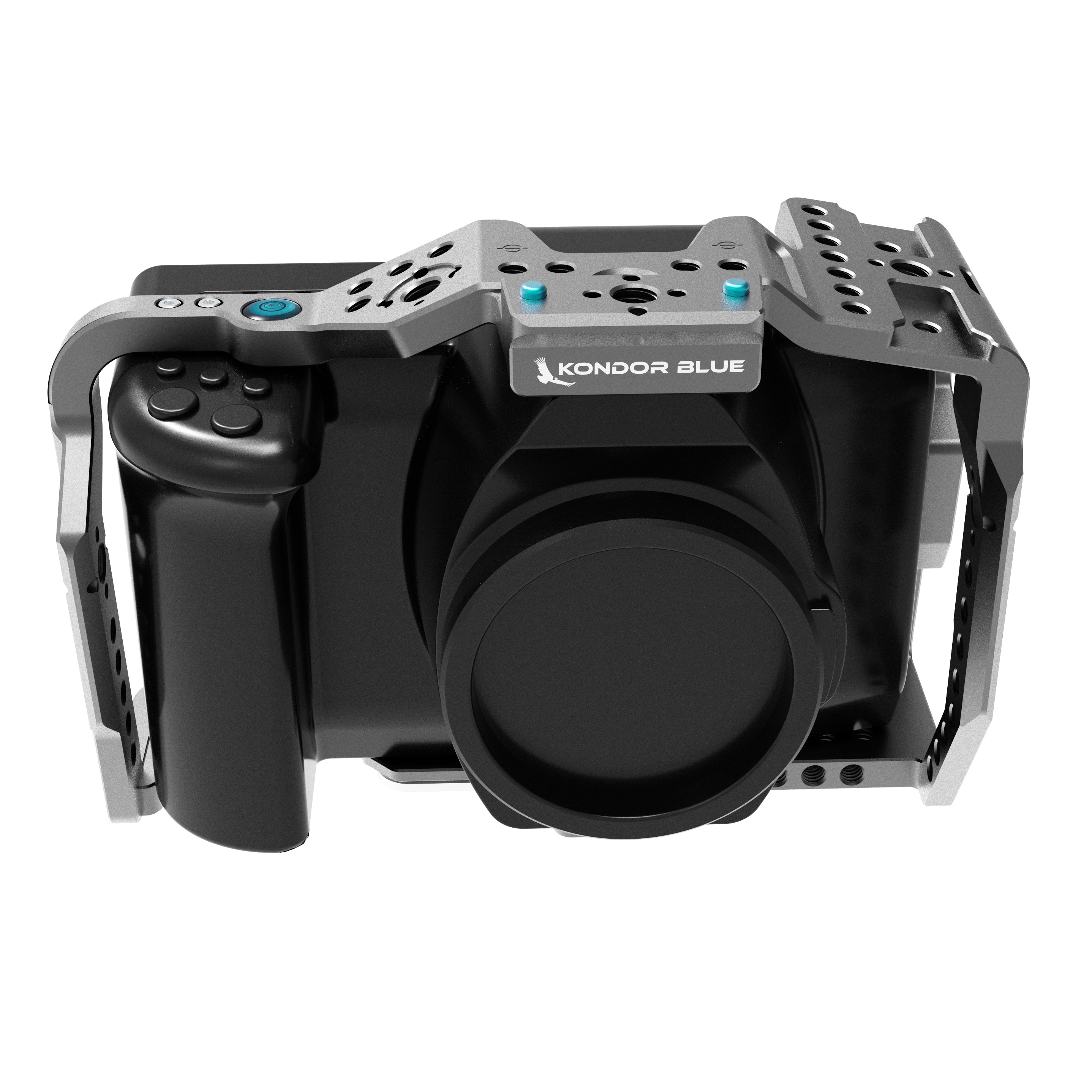 Kondor Blue Blackmagic Pocket 6K Pro Camera Cage - Space Gray (Cage Only) | Durable Aluminum Alloy Rig for Filmmaking & Vlogging Accessories