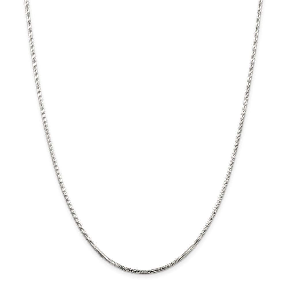 925 Sterling Silver Round Snake Chain Necklace for Women - Adjustable Lengths 16