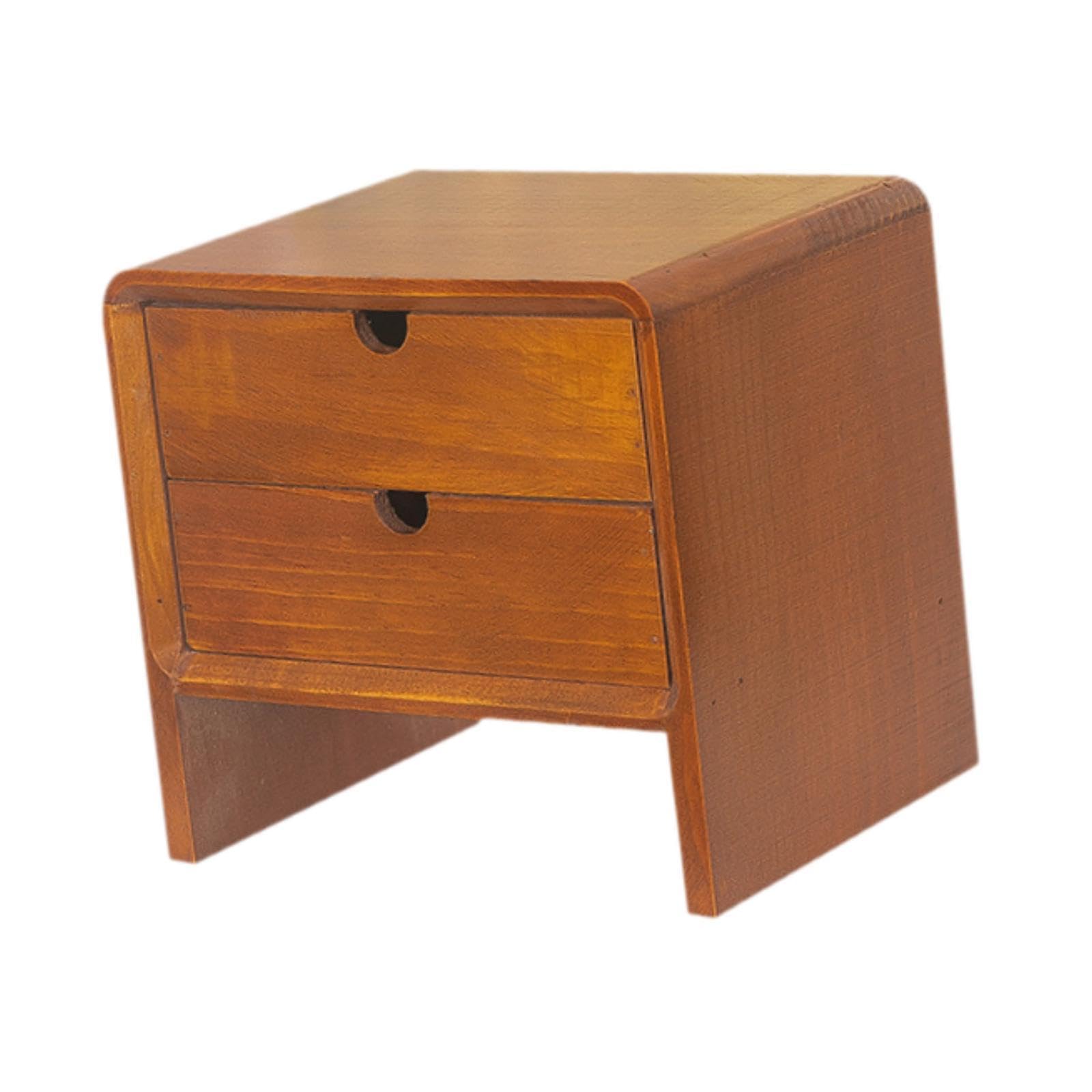 Large Wooden Storage Drawer Organizer Box - Rectangle Desktop Organizer with High Capacity for Home Office, Bedroom & Living Room - Perfect for Storing Stationery, Jewelry & Small Items