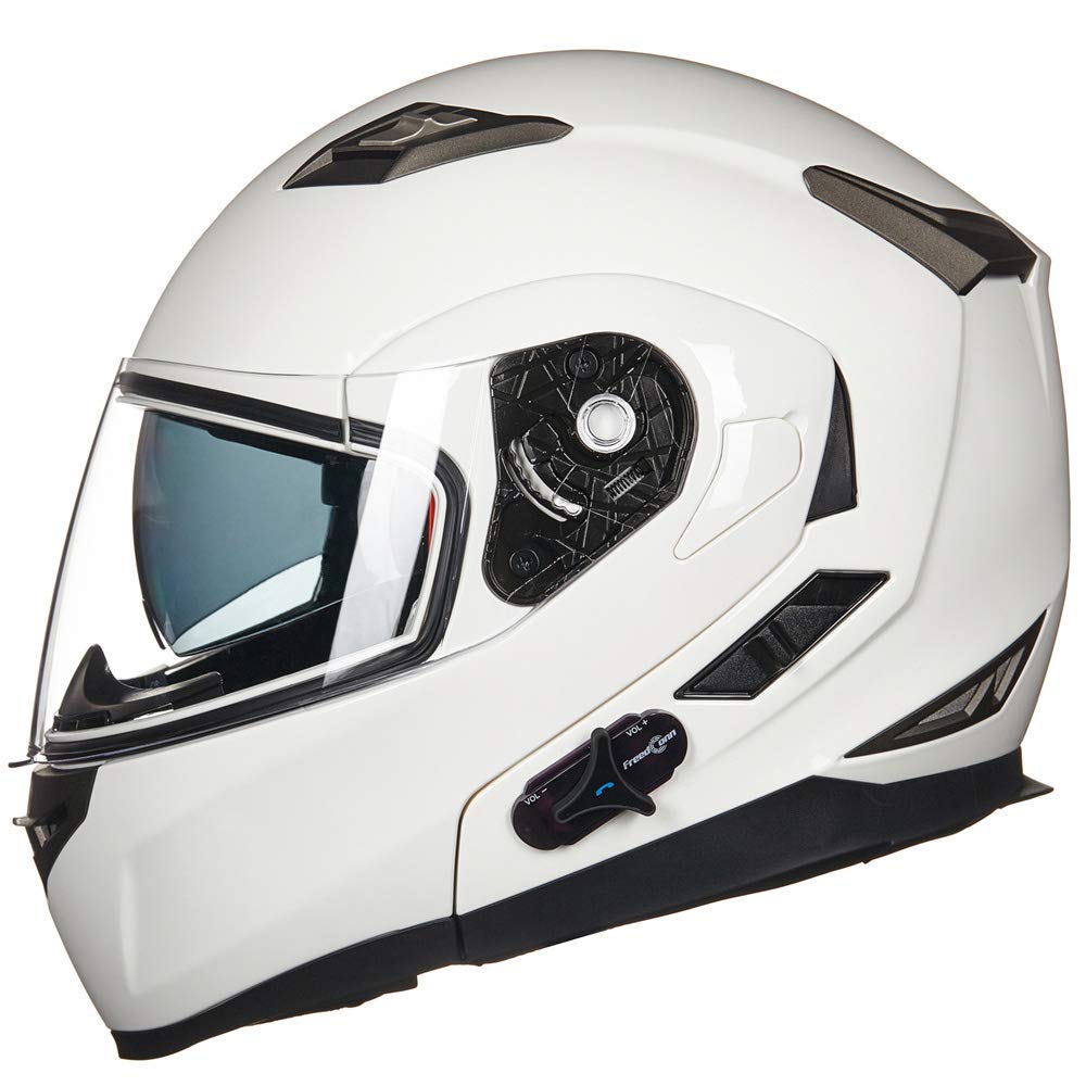 ILM Bluetooth Modular Flip-Up Full Face Motorcycle Helmet with Sun Shield & MP3 Intercom - Model 953/953 PRO for Safe Riding & Hands-Free Communication