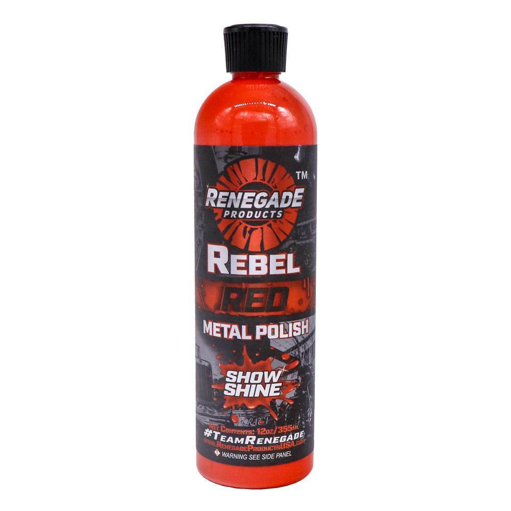 RENEGADE Rebel Red Liquid Metal Polish - High Shine Metal Restorer for Cars, Motorcycles & Household Items - Perfect for DIY Auto Detailing & Metal Care