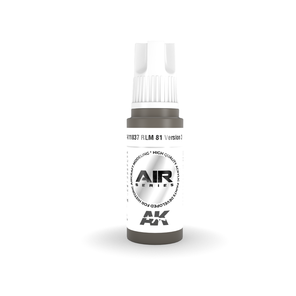 AK Interactive AK11837 Air Series RLM 81 Version 3 Acrylic Paint - 17ml Bottle (3rd Gen) for Scale Model Building & Aircraft Painting | Perfect for Hobbyists & DIY Projects
