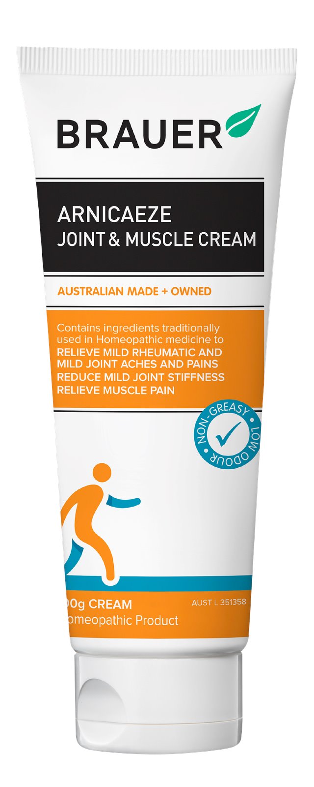 Brauer Arnicaeze Joint & Muscle Cream - Natural Pain Relief for Arthritis, Back Pain & Sore Muscles - Fast-Acting & Soothing Formula for Active Lifestyles & Post-Workout Recovery