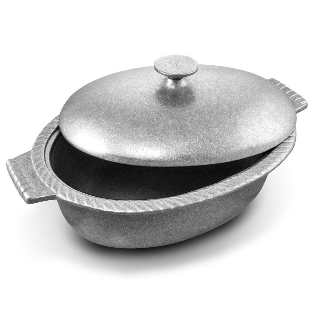 Premium Stainless Steel Chili Pot with Lid - 5 Quart Dutch Oven for Cooking, Stewing & Serving - Perfect for Camping, Outdoor Grilling & Home Kitchen Use