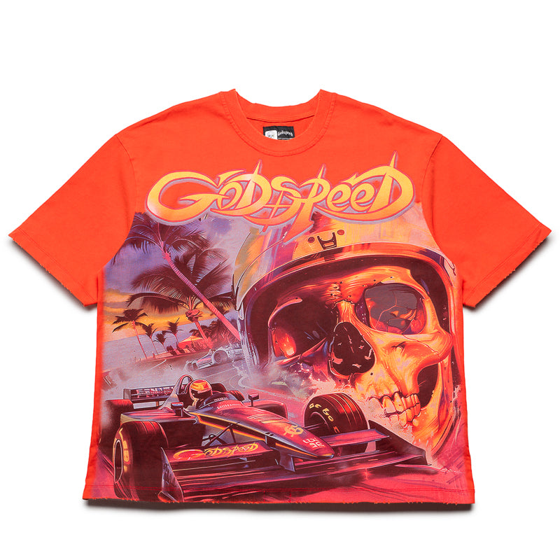 Godspeed New York F1 Racing Dreams T-Shirt - Red | Stylish Motorsport Apparel for Formula 1 Fans & Streetwear Enthusiasts
