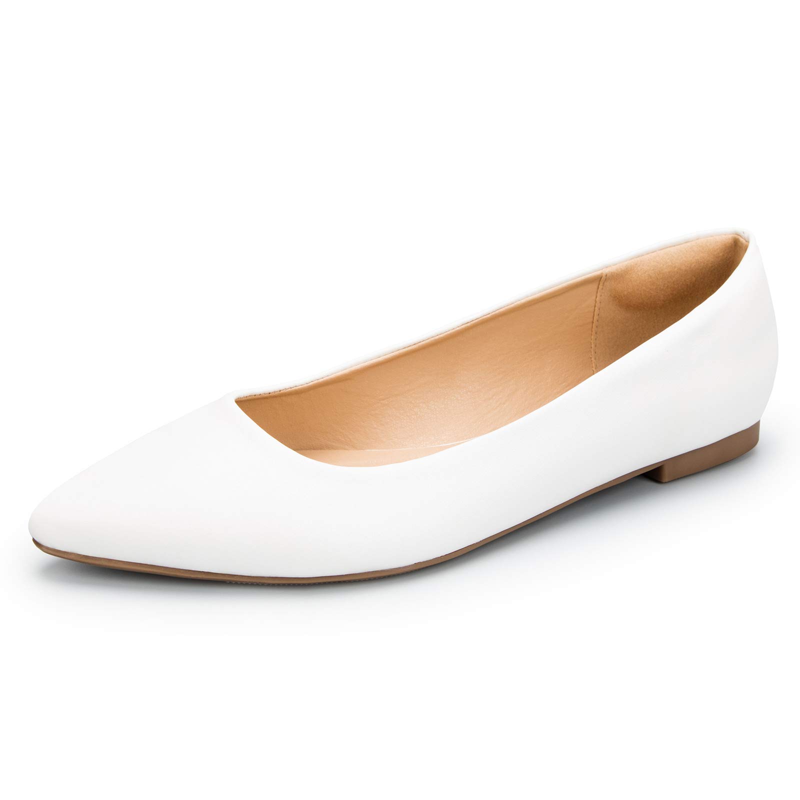 MySoft Women's Pointed Toe Ballet Flats - Slip On Dress Shoes with Comfort Heel Protection for Work, Office & Special Occasions