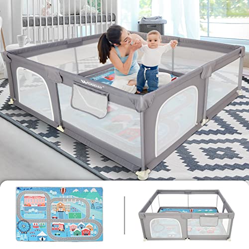 Large Baby Playpen with Soft Mat - 71