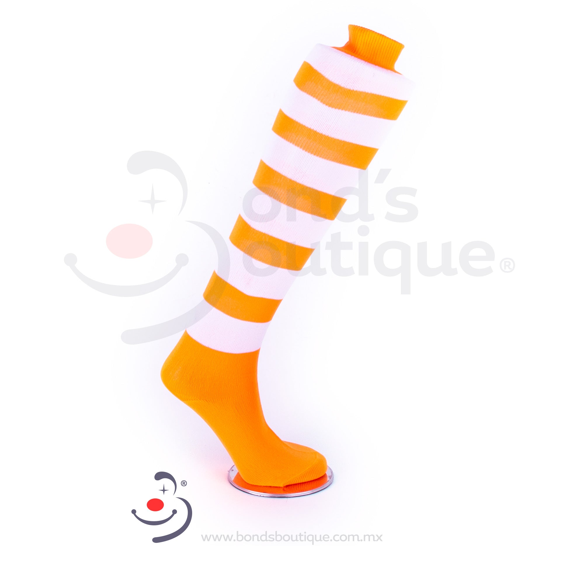 Neon Orange & White Bonded Socks - Comfortable & Durable for Running, Yoga, and Everyday Wear