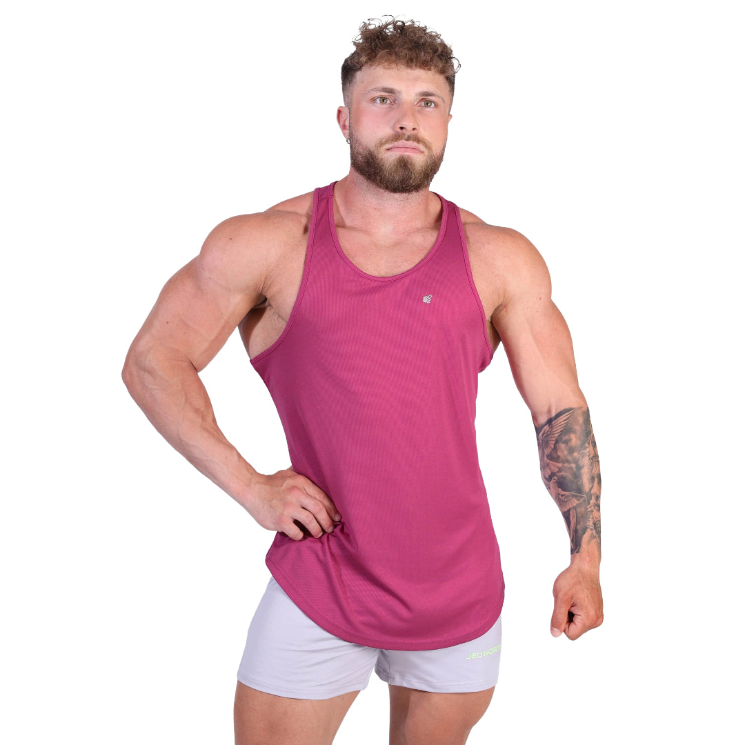 Jed North Women's Quick-Dry Microfiber Dri-Fit Tank Top - Magenta Color for Yoga, Running & Gym Workouts
