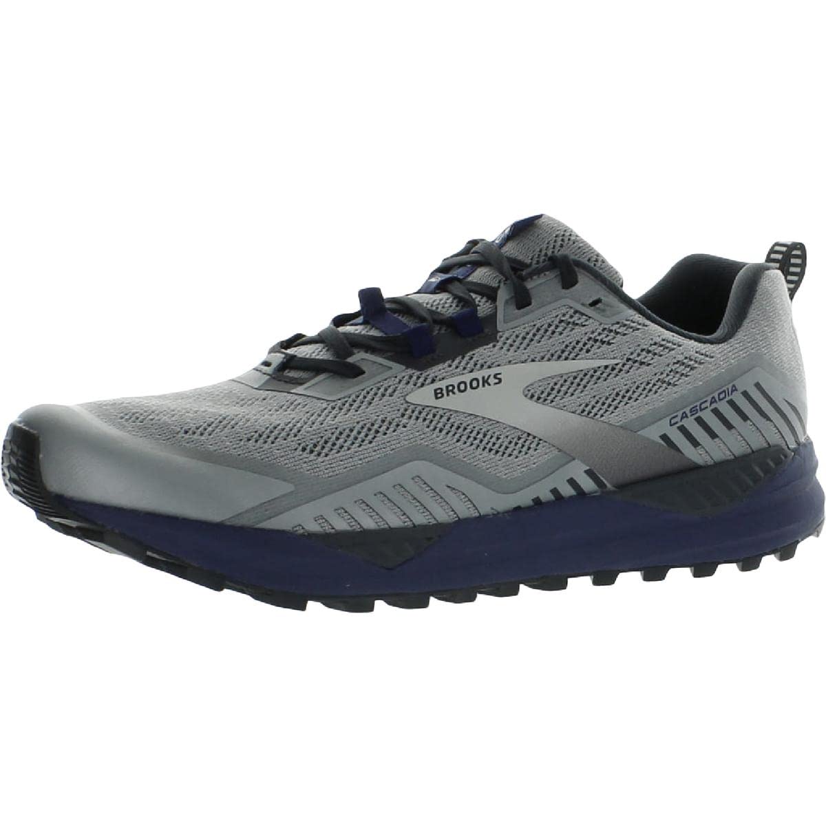Brooks Men's Cascadia 14 Trail Running Shoes - Black/Raven/Cherry Tomato - Medium - Perfect for Hiking & Outdoor Adventures