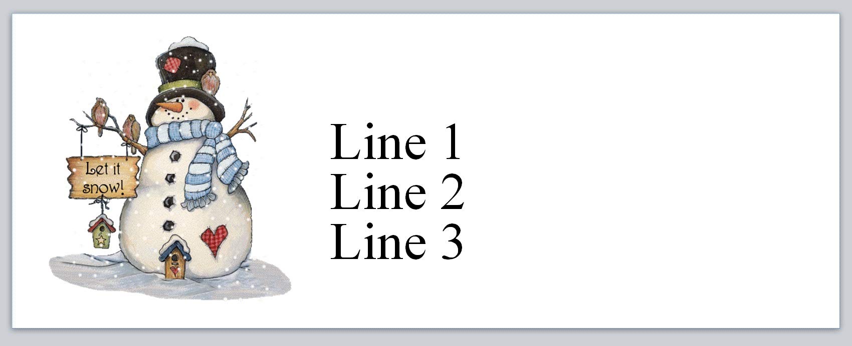 Personalized Christmas Snowman Return Address Labels - Let It Snow for Holiday Cards & Gifts