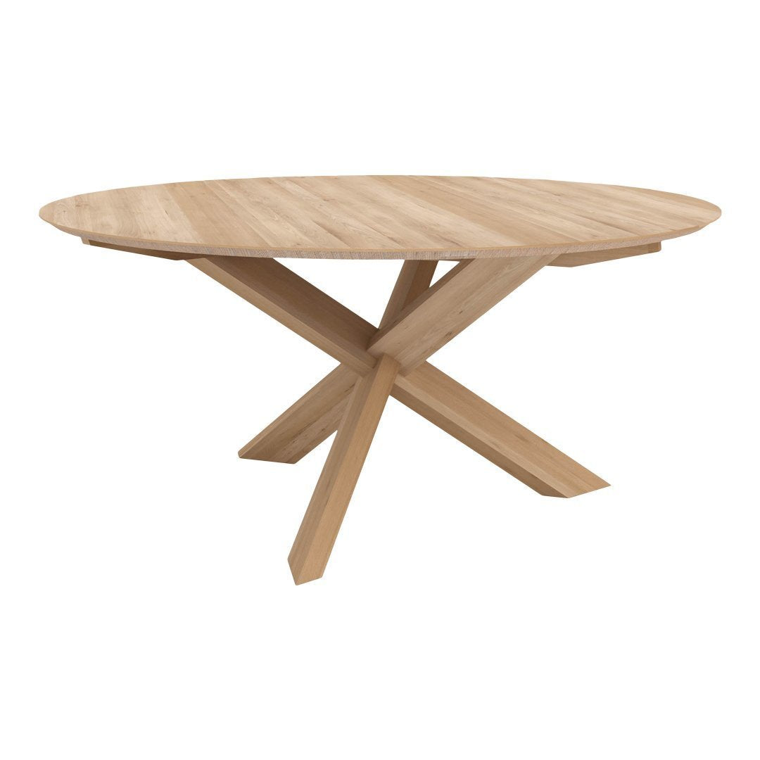 Modern Round Dining Table Set for 4 - Elegant Wooden Kitchen Table for Small Spaces - Perfect for Breakfast Nook, Apartment Dining & Cozy Family Meals