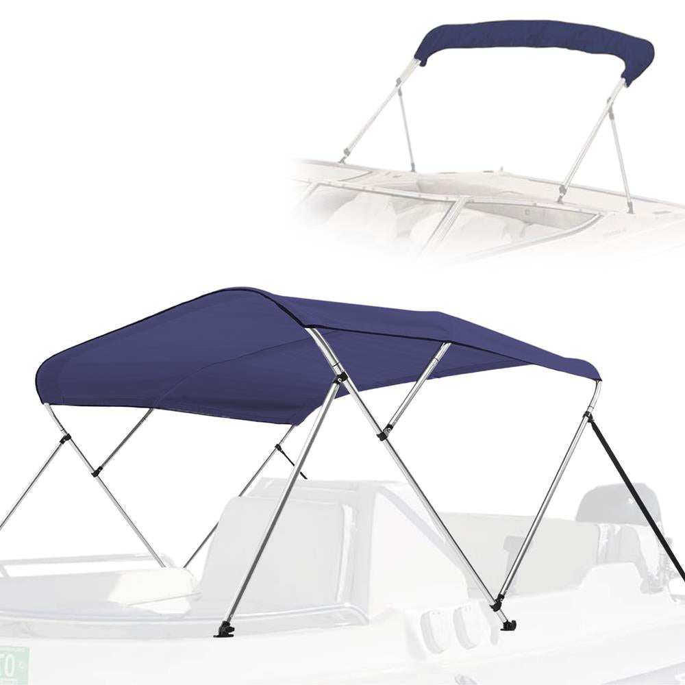 4 Bow Bimini Top for Boats - UV Resistant Waterproof Boat Canopy - Universal Fit for Pontoon, Fishing & Ski Boats - Perfect for Shade & Sun Protection on Water Adventures