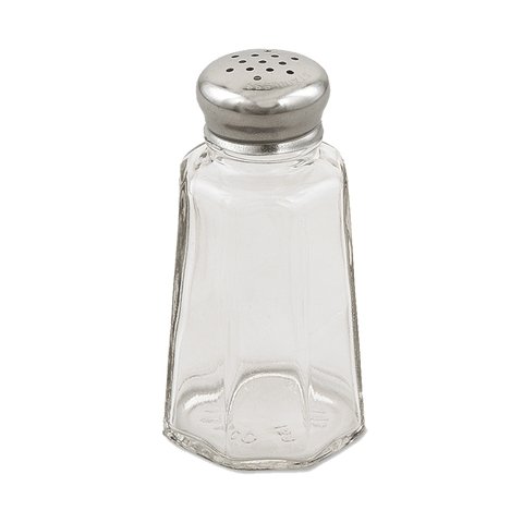 Browne 571930 2 Oz Salt and Pepper Shaker Set - Stainless Steel Kitchen Spice Dispenser for Dining Table, Restaurant & Home Use