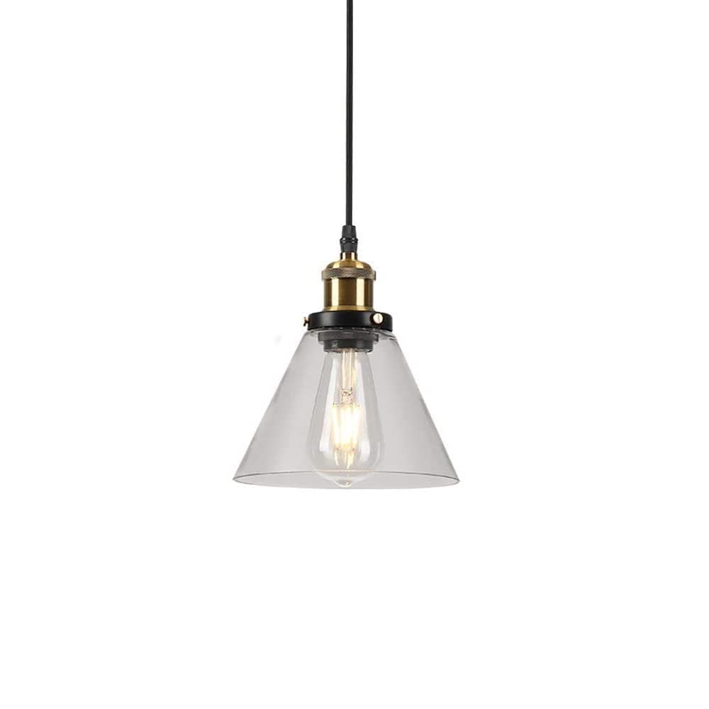 TAIYYLU Modern Industrial Single Head Hoist Clear Glass Pendant Light - Minimalist Ceiling Lamp with Clear Glass Shade for Bedroom, Bar, Study Desk, Hotel Lighting Fixtures | Perfect for Dining Room, Living Room, Kitchen Island & Office Decor