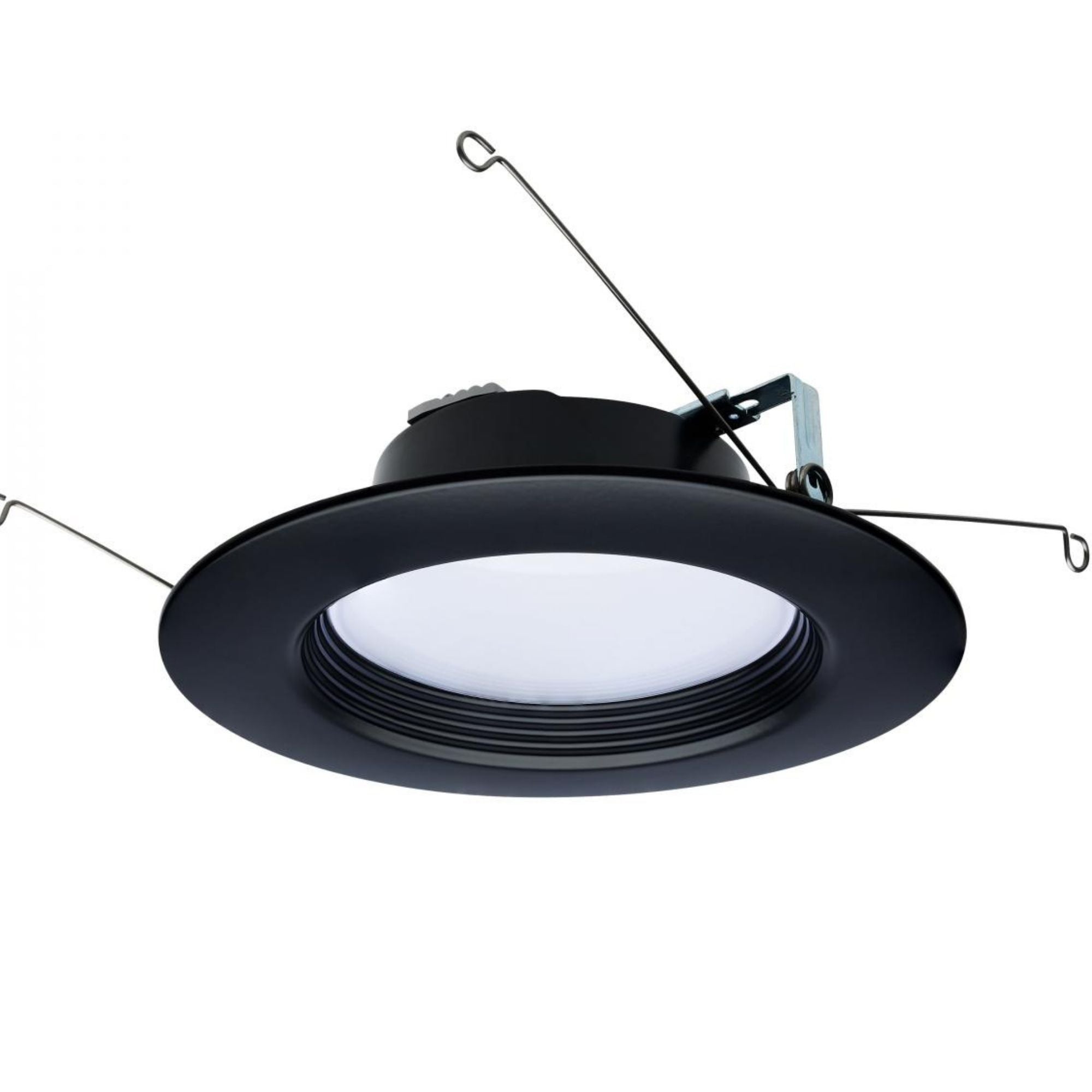 5/6 Inch Retrofit LED Can Light - 9W 800 Lumens 5 CCT Adjustable Black Baffle Trim - Dimmable Recessed Lighting for Bedroom, Kitchen, Living Room & Office